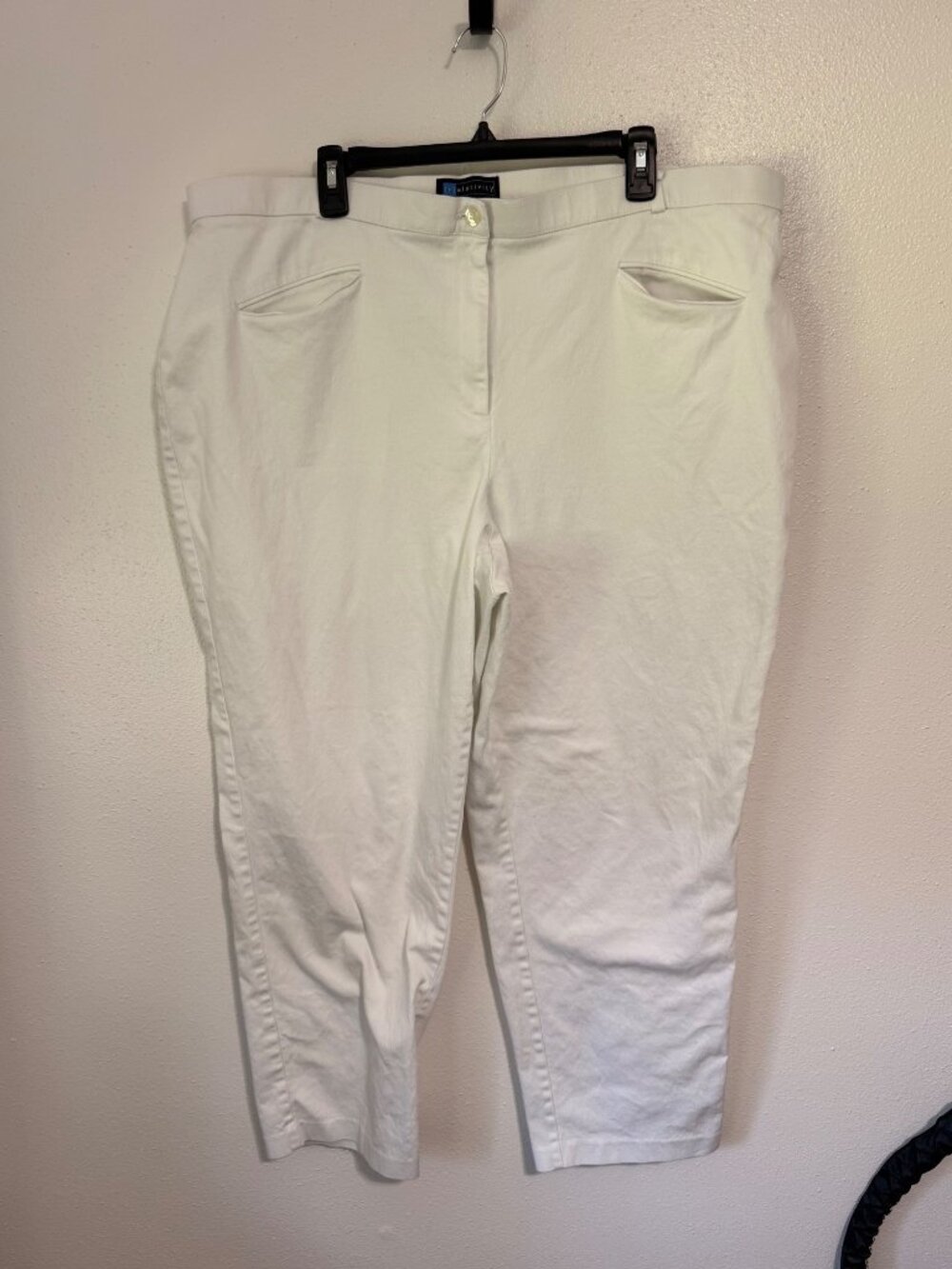 Relativity Trousers White Straight Leg Stretch Womans 24